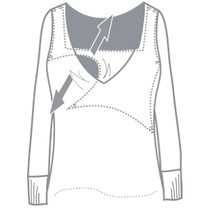 Vネック授乳ニットチュニック【エリー】コットンバージョン