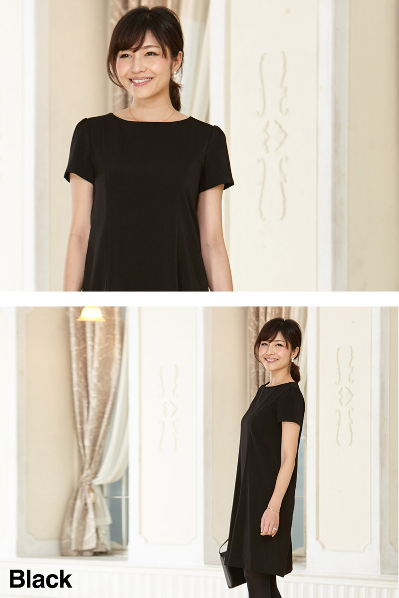 襟なしでシンプルな授乳服ワンピースとしてもご着用いただけます。