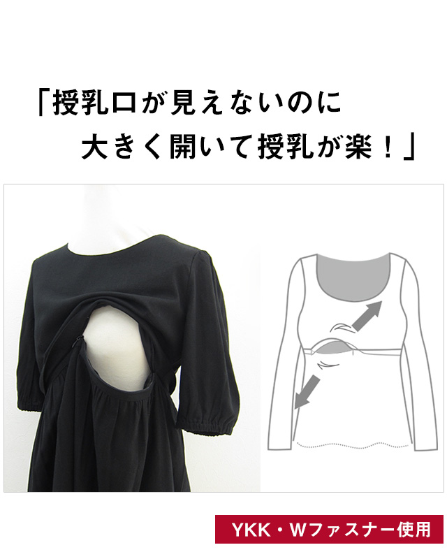授乳口が見えないのに大きく開いて授乳が楽