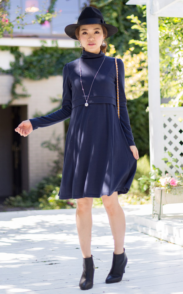 シンプルだからこそ使いやすい授乳服ワンピース