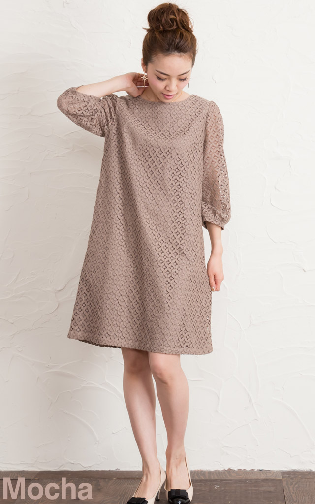 Aラインが可愛い授乳服ママワンピ