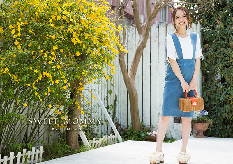 sweetmommyの2WAYニットデニム ジャンパータイトスカート