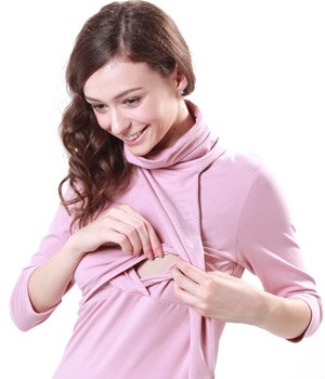 ボーダー授乳トップス 授乳服 マタニティウェア