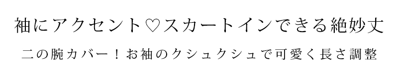スカートインできる絶妙丈