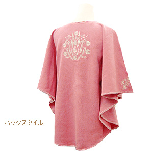 ボヘミアン刺繍あったかカットポンチョ