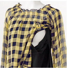 シフォンチェック柄アンサンブル授乳服