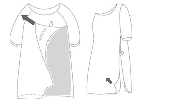 シフォンチェック柄アンサンブル授乳服