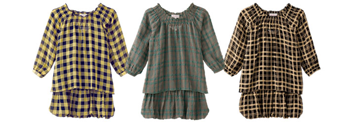 シフォンチェック柄アンサンブル授乳服