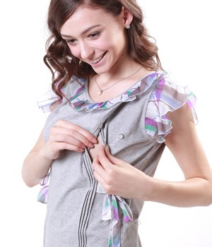 ピンタック授乳トップス