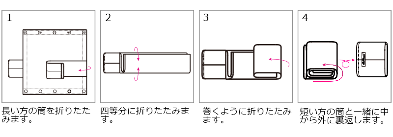 抱っこ紐カバーの畳み方