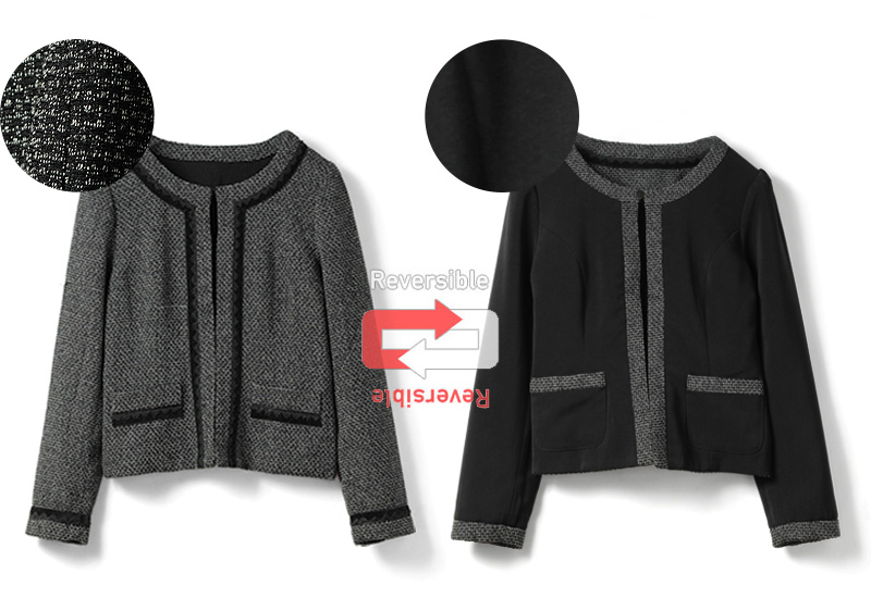 素材感の違いが分かりやすいブラックカラー