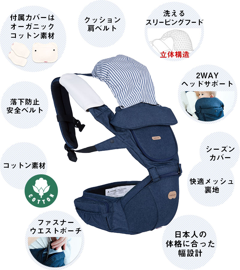 ヒップシートキャリア 抜群の機能性