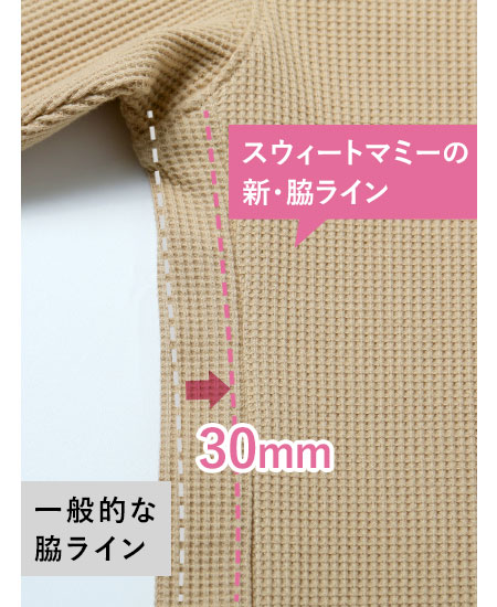 30mm中心寄り!こだわりの授乳口