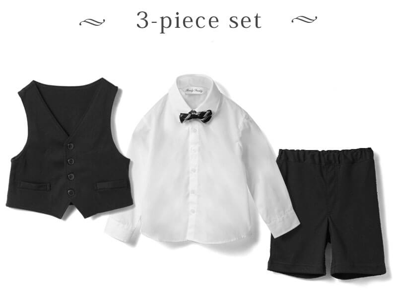 シャツ、ベスト、ハーフパンツでの3点で着回しもできる!