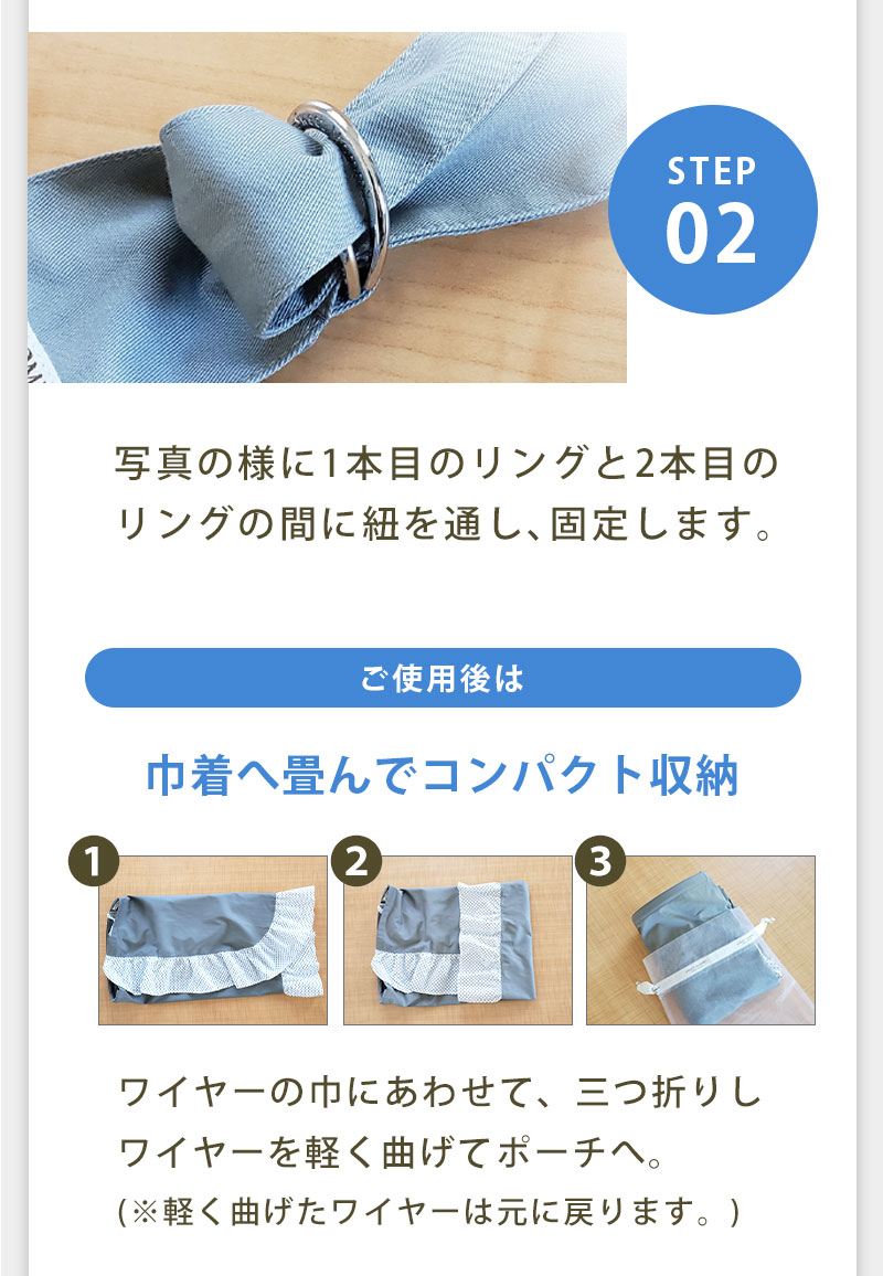 リングの通し方