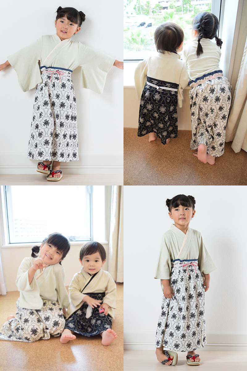 ベビーなのに本格着物風がとってもかわいいベビーウェア
