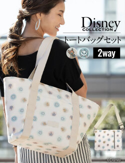 【ディズニーコレクション】 ＜バンビ・おしゃれキャット＞ トートバッグ＆ポーチ 2点セット 