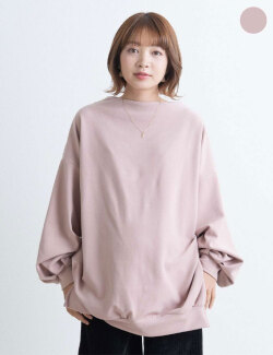 ボトルネックオーバーサイズトップス マタニティ 授乳服 産後も使える