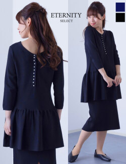 前後2WAYブラウス風ニット セットアップ マタニティ 授乳服 産後も使える