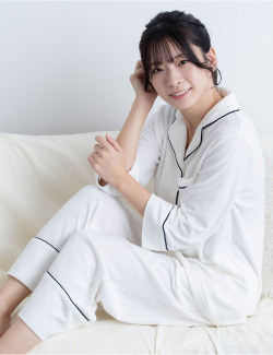 抗菌加工 パイル素材開襟パジャマ上下セット