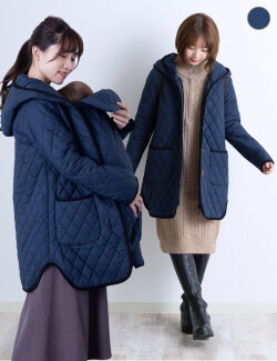 ダッカー付き かるかわキルティングママコート