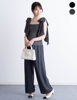 3way ベアトップパンツドレス フォーマル マタニティ 産後も使える