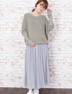 リバーシブル ロングスカート 産前産後兼用マタニティスカート