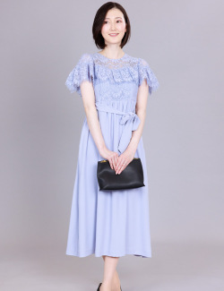 レースドッキング ロングドレス