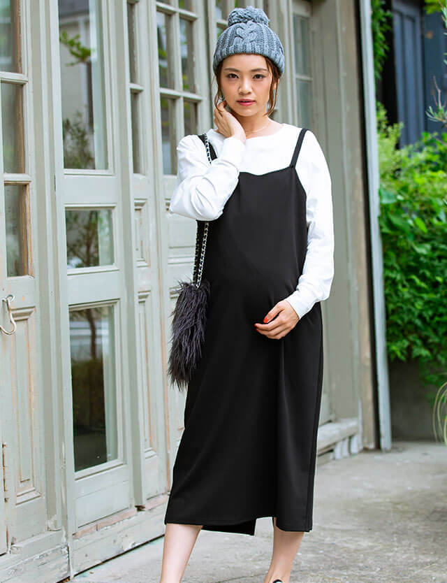 ラグランTシャツ&キャミワンピースセット| マタニティウェア・授乳服 ラグランTシャツ&キャミワンピースセット| マタニティウェア・授乳服