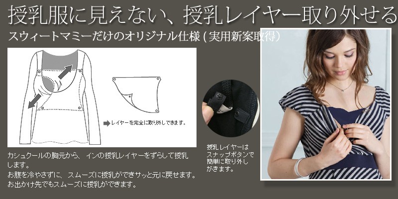 授乳服マタニティ ふんわり ボーダー 授乳 ワンピース 半袖/マタニティウェア