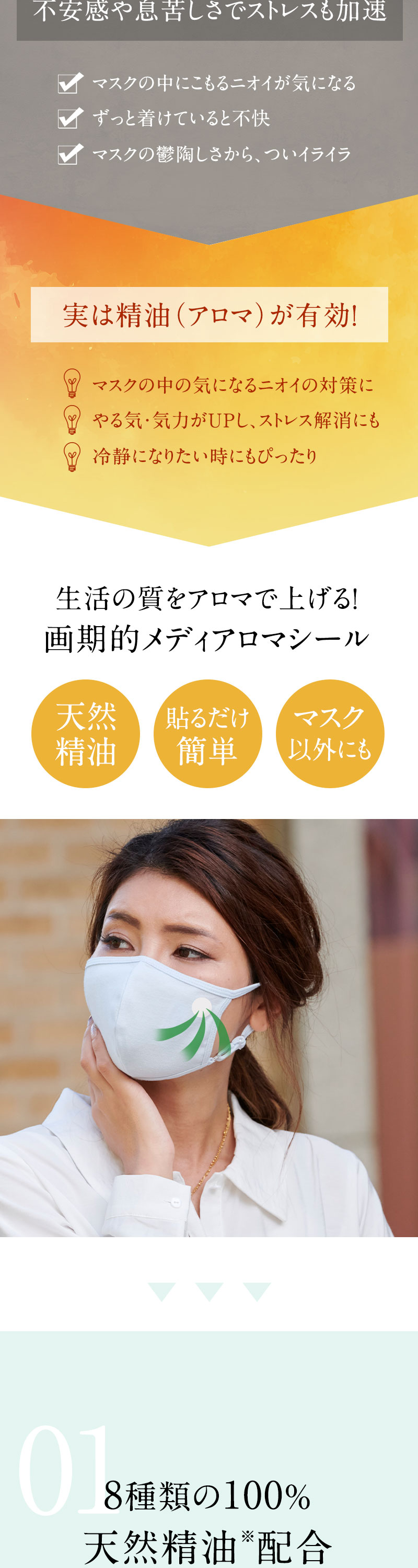 生活の質をアロマで上げる!画期的マスクシール