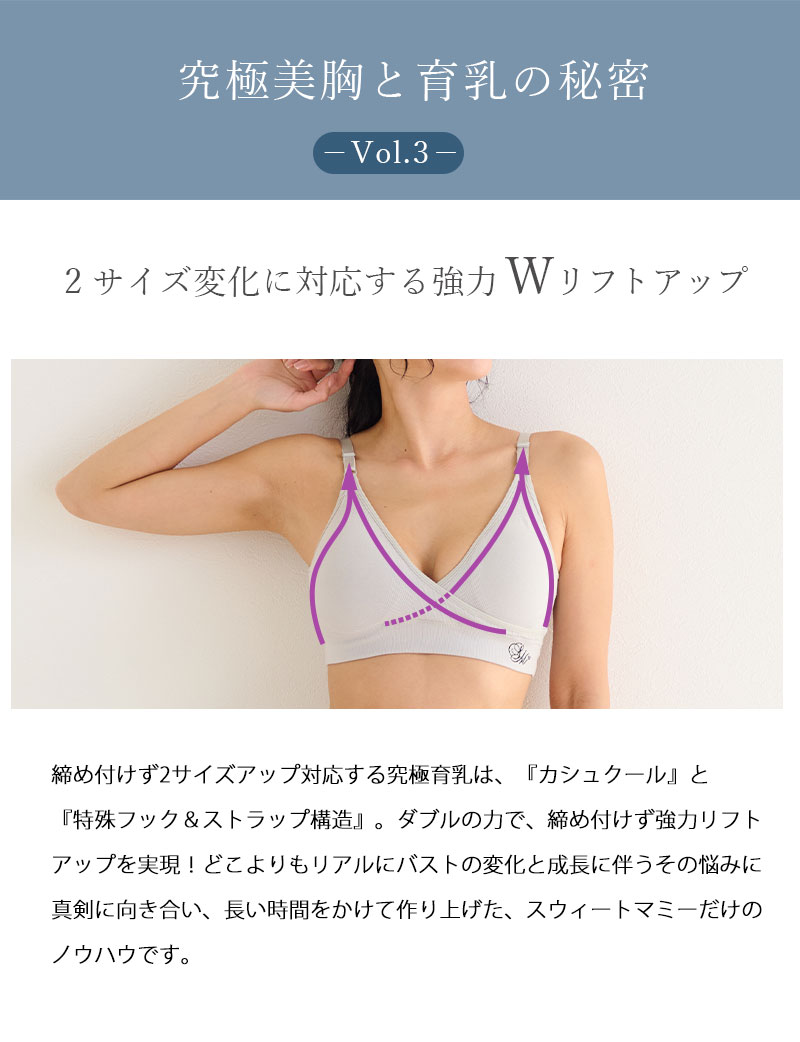 昼夜兼用 24時間 育乳 デイ&ナイト ナイトブラ 育乳ブラ 選べる3タイプ シームレス 涼感 フロントオープン