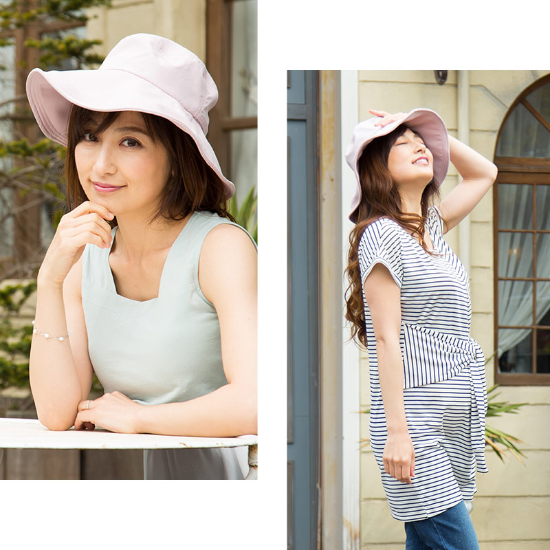 お出かけの時にさっとかぶってUV対策