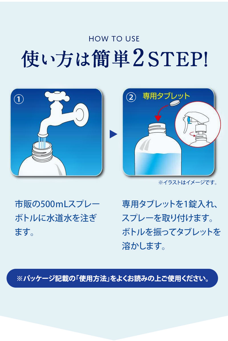 使い方も簡単！2ステップ