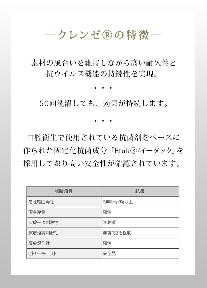 クラボウ クレンゼ抗ウイルス素材加工技術