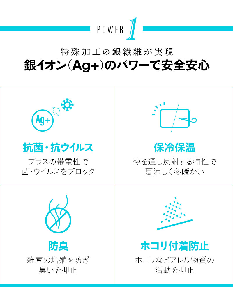 銀イオンのパワーで安心・安全