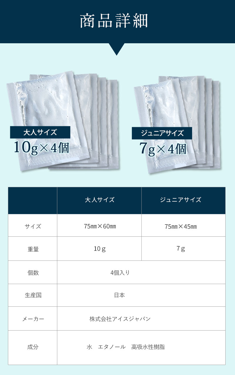 保冷ジェルセット マスク用 | スウィートマミー本店