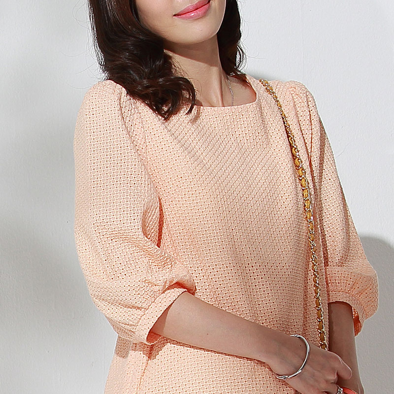 コットン100%授乳服ワンピースのメイン画像