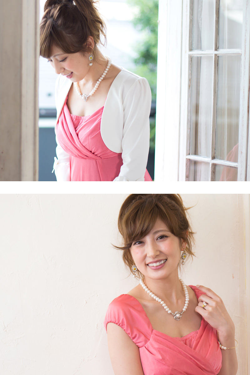 美しい胸元を叶えるフォーマル授乳服ドレス