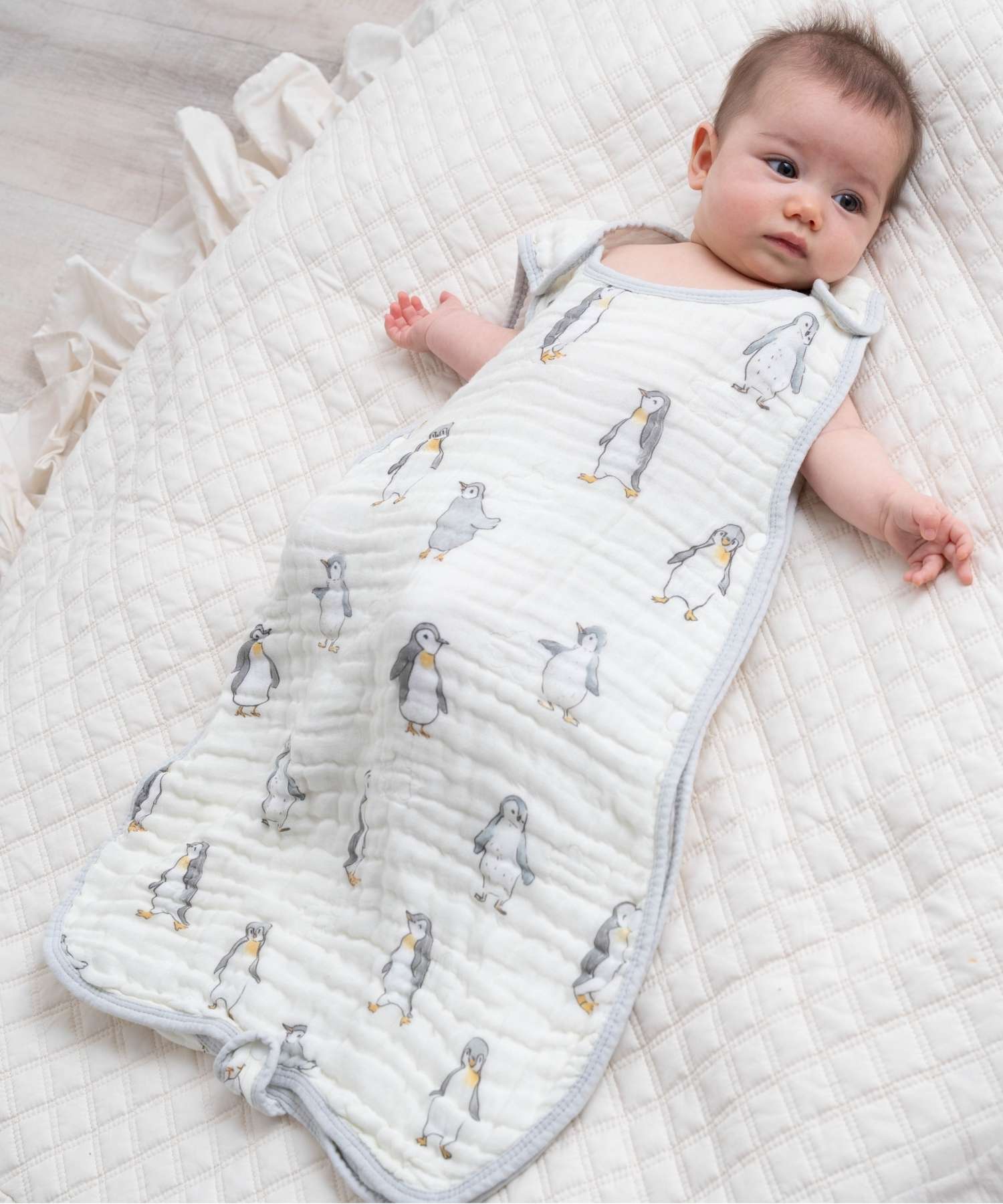 6重ガーゼ ベビー スリーパー 竹繊維イブル | マタニティウェア・授乳