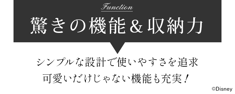 驚きの機能と収納力