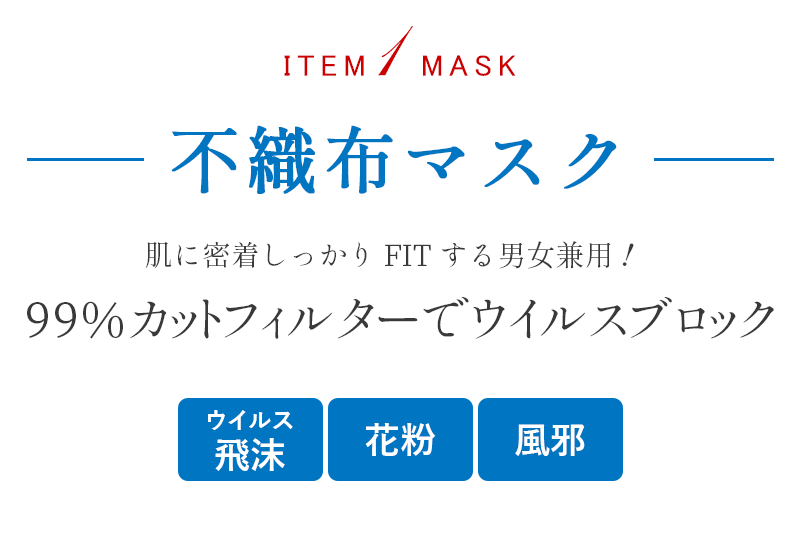 アイテム1、不織布マスク