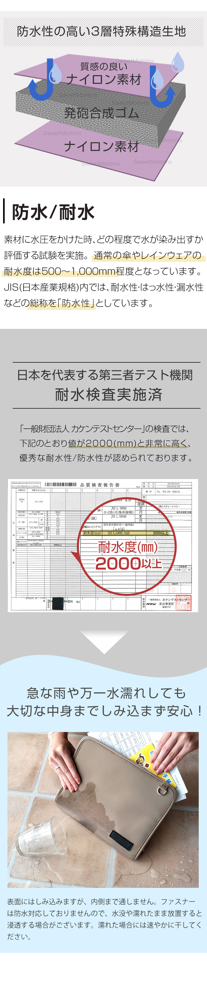 ネオプレーン 大容量 母子手帳ケース