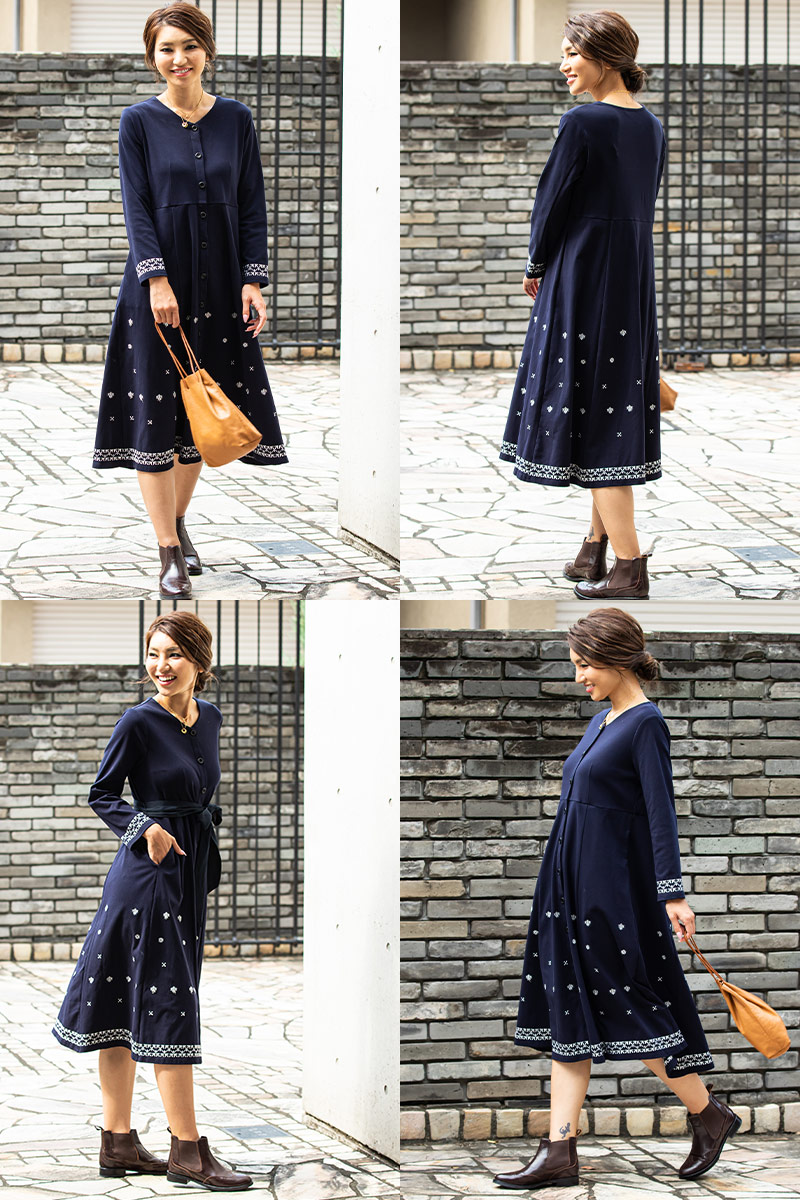 チロリアン刺繍がおしゃれなワンピース