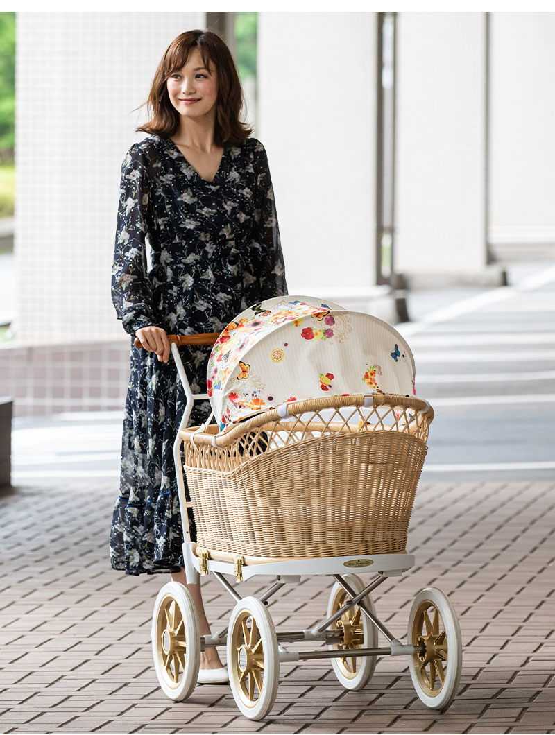 幌・車輪が選べる！ 二人乗り・室内使いOK！ 東京乳母車 プスプス