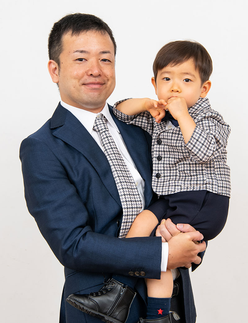 親子リンクコーデできるネクタイ