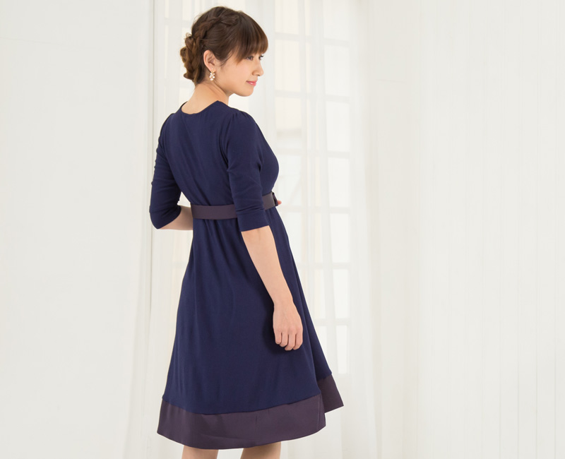 産前産後OK 着回し授乳服ワンピース
