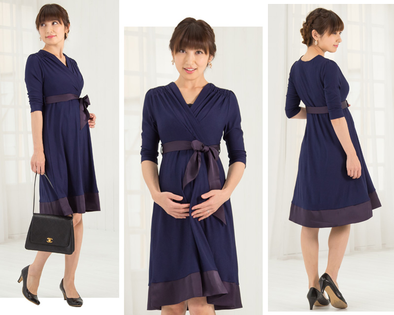 産前から産後まで着られる美シルエットワンピース